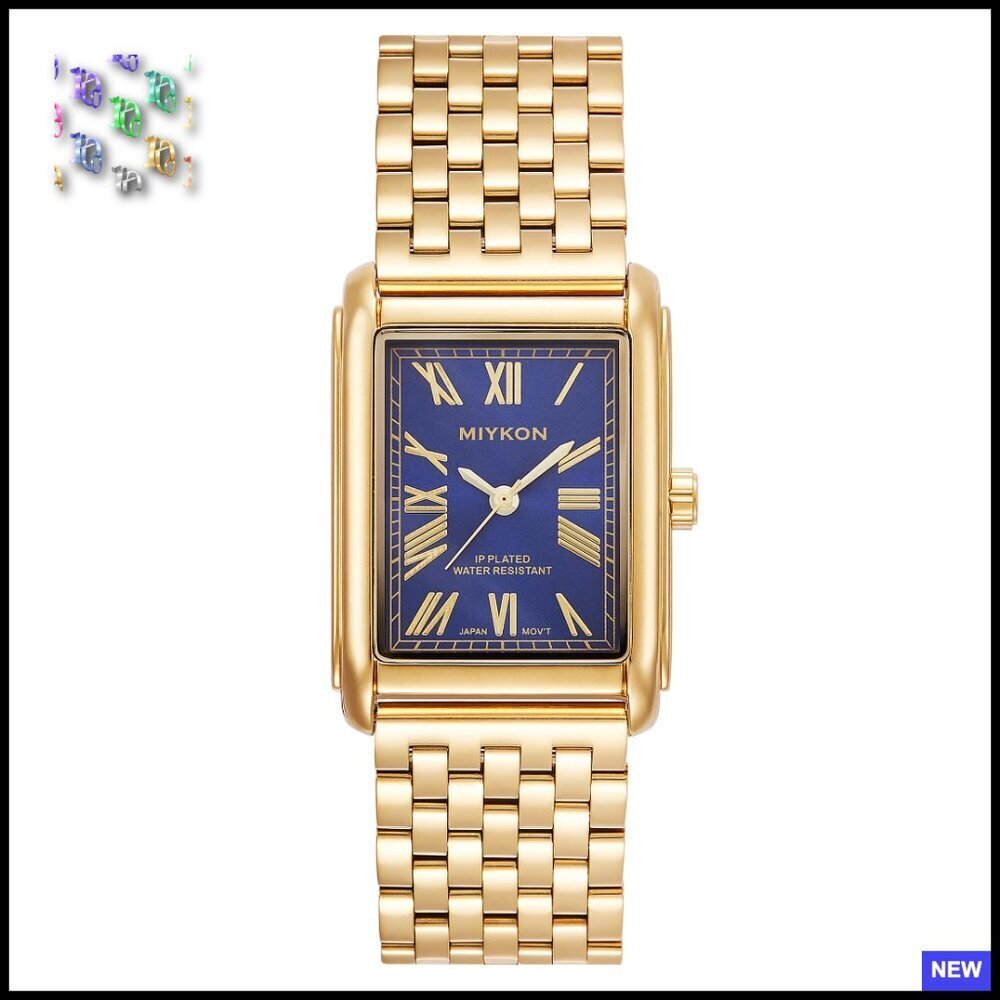 Vintage Square Tank Watch Stainless Steel Bracelet Roman Numerals Waterproof